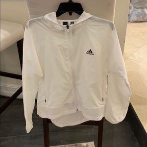White adidas wind breaker